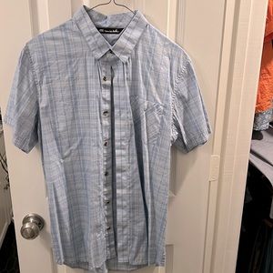 Travis Mathew blue button down perfect for summer!!